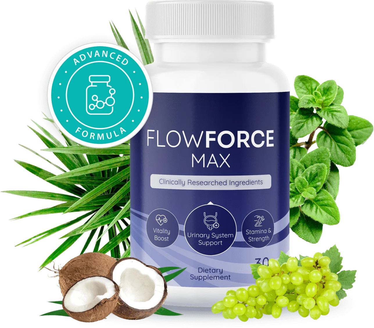 FlowForce Max daily prostate wellness and men's health support supplement